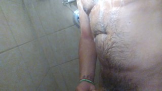 Getting off solo in hot milfs shower