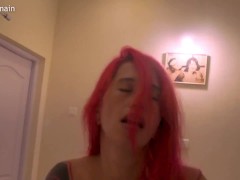 Petite Inked Redhead Nora Redmain Rides a Cock In Cowgirl Position POV