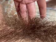 Preview 2 of Big clit Hairy pussy Extreme closeup pov