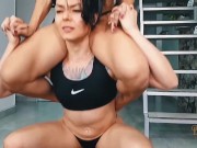 Preview 6 of Emilia Clarkson Vs Angelmuscles - Clash of The Goddesses
