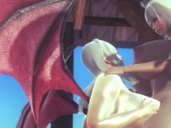 Demon fucked by futa big dicked Angel