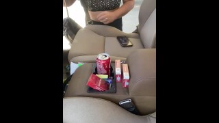 SLUT flashes TITS in PUBLIC busy PARKING LOT 