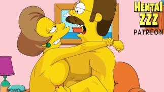 The Simpsons Edna and Flanders cartoon porn