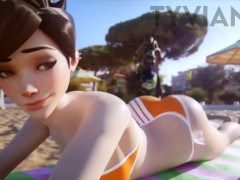 Tracer At The Beach Shaking Her Ass