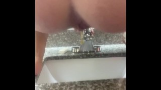 SLUT getting POUNDED in the ASS, CREAMPIE and PISS in the SINK!!