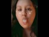 Super Cute Snapchat Thot Smokes Weed and Lip Syncs