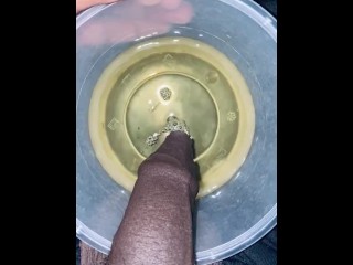 Yellow Color Pee in Cup in the Morning