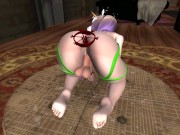 Preview 2 of Futa masturbates using an anal expander, bondage experience (sex toy)