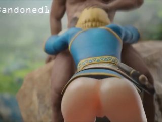 Princess Zelda Sucking_A Big Black_Cock