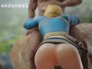 Princess Zelda Sucking a Big Black Cock