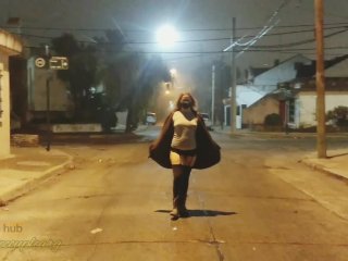 walk along the train tracks of buenos aires with naked busty flashing_strangers in public