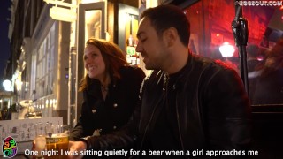 redhead gets fucked by a stranger in the pub's bathroom!