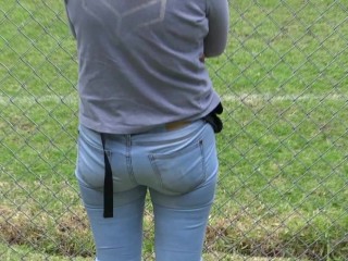 The Big Ass of a 58-year-old Latin Mother, she Shows it off in Jeans, Panties and Naked
