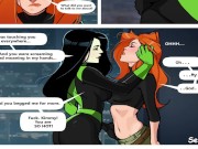 Preview 4 of Kim Possible - Lesbian Threesome with Ron and Shego - Cartoon Comic XXX Parody