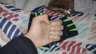Unboxing / guantes de mano que compré para masturbarme con él 