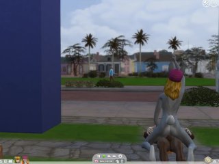 cartoon, sims 4, outside, video game