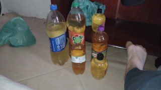 Mi colección completa de botellas con orina / se va a hacer más grande 