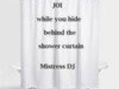 JOI from behind the shower curtain