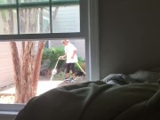 Preview 3 of Jerking off in front of window while neighbor is outside pt 3