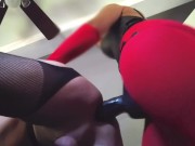 Preview 5 of Goddess Keeley fucking Zane with her thick toy, while he’s dressed in lingerie and chastity.