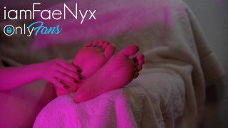 I ignore you loser watching me playing with my feet (foot fetish) - iamfaenyx