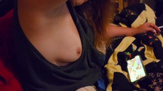 Step Sister Didn't Know Her Side Boob Was Showing