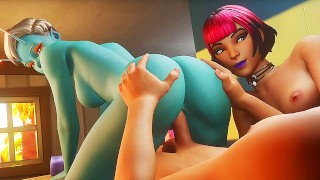 ON A NICE ROCK HARD COCK TENDER ASS FORTNITE BABES TAKE TURNS DOING THE REVERSE COWGIRL