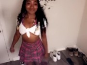 School Girl from Onlyfans try to make Money for College BBC vs all ...