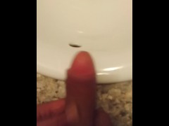 Playing With My Soft Veiny Chickcock On My Sink Countertop 