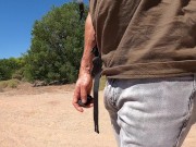 Preview 4 of Putting a vibrator in a condom and cumming in public