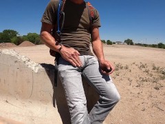 Putting a vibrator in a condom and cumming in public