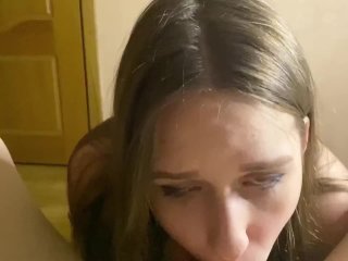 YoungBeauty Pleases Cock with Her Slobbery Mouth