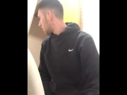 Preview 1 of Horny Student Jerks Off and Shows Ass in Toilets