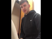 Preview 3 of Horny Student Jerks Off and Shows Ass in Toilets