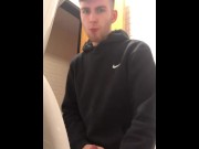 Preview 4 of Horny Student Jerks Off and Shows Ass in Toilets