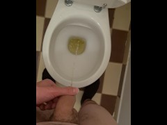 Evening pissing before going to bed | 4K