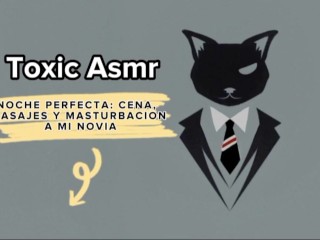 Dinner, Massage and Masturbate my Girlfriend [ASMR] [male Voice]