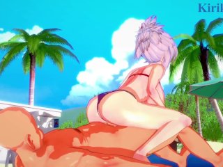 Matsuri Kazamaki and An Old Man HaveIntense Sex on the Beach. - Ayakashi TriangleHentai