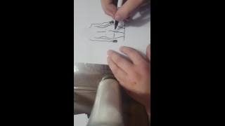Drawing a sexy woman