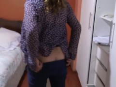 She fascinates me touching myself while my co-workers record and masturbate