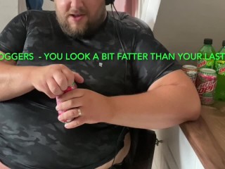 Twitch Streamer Gains Weight! Fat and Gassy Livestream Sponsored Chuggings