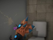 Preview 6 of Protogen gets fucked in the bathroom (7mins)