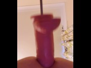 Preview 6 of HOT TWINK FUCKED WITH MASSIVE 12 INCH DILDO AND FUCKING MACHINE CLOSE UP MOANING POV ANAL