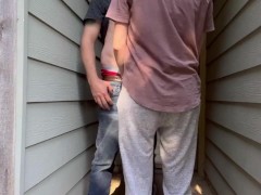 Video NEIGHBORS HUSBAND takes a break from mowing the lawn to TAKE ME from behind. Part 1