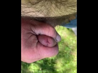 Small_dick Piss in public turned toCum in public