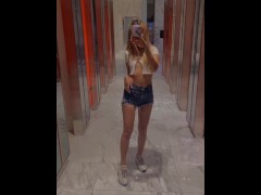 Delia Sugar wearing sexy and slutty clothes