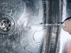 Watch me Long Pissing holy water to the other edge of the sink and drain 