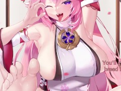 Yae Miko Makes you Cum in 5 Minutes... With Her Feet (Hentai JOI) (Femdom, Foot Fetish)