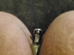 Think Male Clenches His Plugged Hairy Asshole