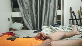 22 year old boy masturbates while watching a video